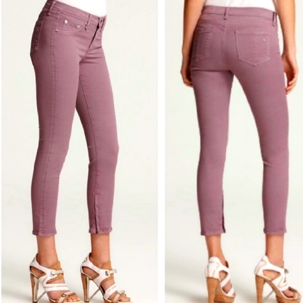 Rag & Bone Pink Ankle Cropped Jeans